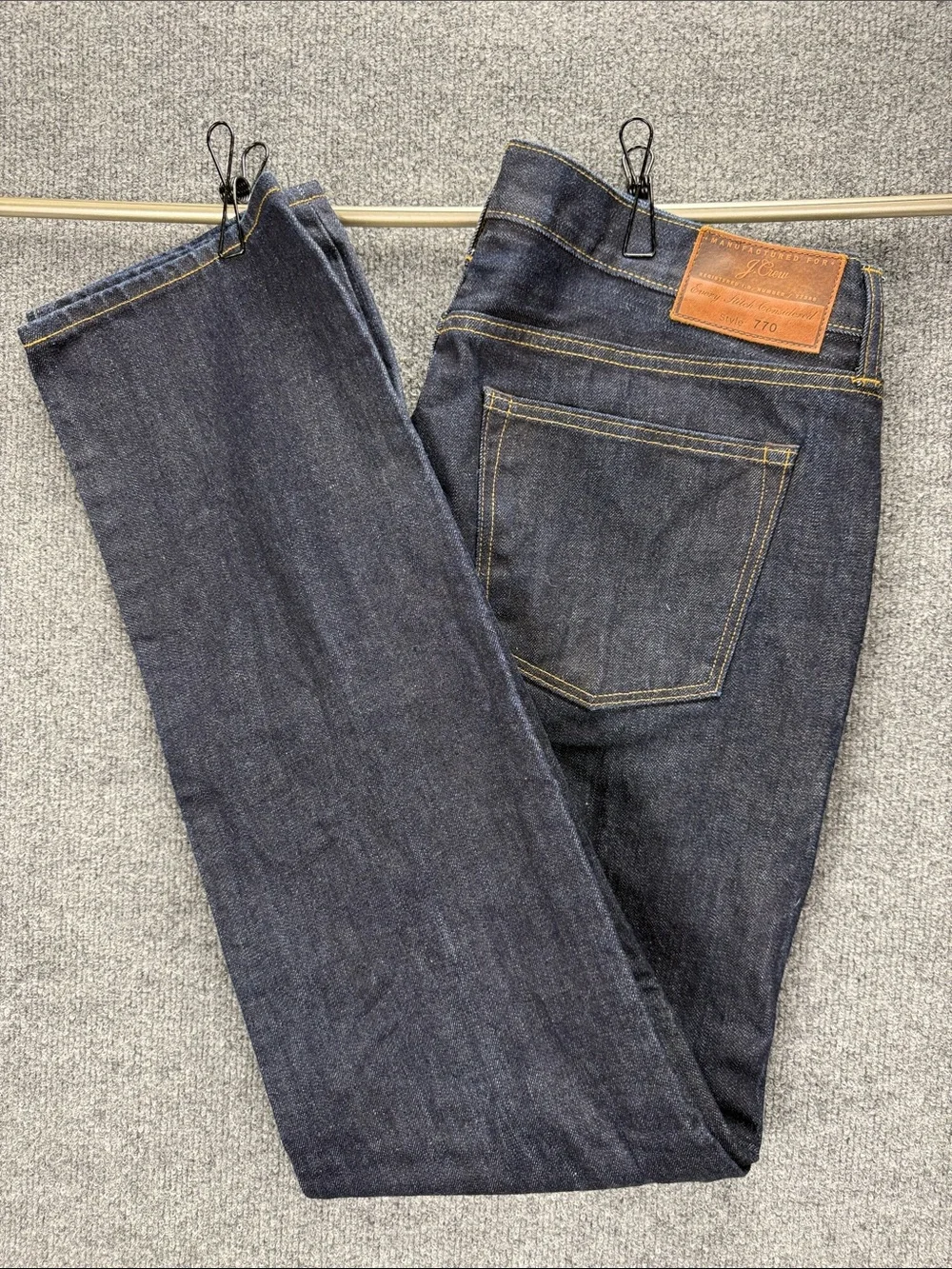 J. Crew 770 Straight Jeans - Dark Blue Size W33 L34